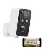 Wireless Pan View Camera 2-Way Talk, Night Vision, 2K, Live View, Waterp... - $54.25 CAD