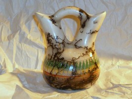  Navajo Indian Pottery Horse Hair Etched Signed Sefarina Benally w COA Signed - $39.59