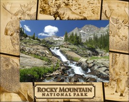 Rocky Mountains National Park Collage Laser Engraved Wood Picture Frame (5 x 7) - £24.31 GBP