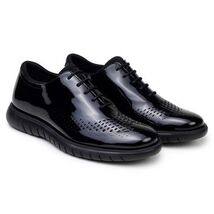 Belvedere Men's Shoes Maxim Wingtip Rich Patent Leather Black Sneaker image 3