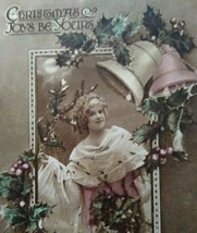 Vintage Christmas Joys Postcard British Manufacture Series W848 Victorian Image - $14.85