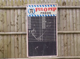 Vintage Quaker Oats Full-O-Pep Feeds Embossed Sign - $7,104.62 MXN