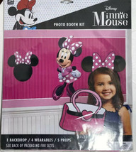 Minnie Mouse Backdrop &amp; Props American Greetings Photo Booth Kit Disney - $9.89