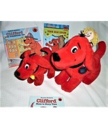 Clifford Stuffed Plush Big Red Dog Set Lot Emily Elizabeth Books Xmas Gift - £19.41 GBP
