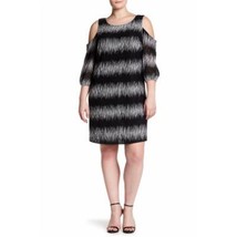 Sandra Darren Cold Shoulder Pattern Dress, Womens Size 24W - £16.16 GBP