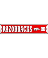 University of Arkansas RAZORBACKS RD 24&quot; x 5&quot; Embossed Metal Street Sign - £10.14 GBP