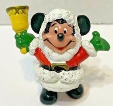 Vintage The Walt Disney Co Applause Christmas Santa Mickey Mouse PVC Figure 2 In - £16.14 GBP