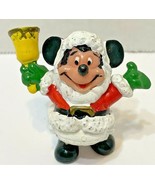 Vintage The Walt Disney Co Applause Christmas Santa Mickey Mouse PVC Fig... - £16.13 GBP