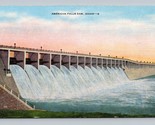 American Falls Dam Snake River Idaho ID UNP Unused Linen Postcard M14 - $3.02