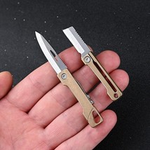 Compact Keychan Knife EDC Folding Knives Box Opener Home Tool Gifts Meme... - £8.31 GBP+