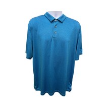 PGA TOUR Pro Series Mens XL Polo Shirt CoolPlay Short Sleeve pattern Blue - $21.84