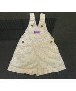 Vintage Oshkosh B’Gosh Floral Short Overalls Size 5 yellow print USA - $51.45 CAD
