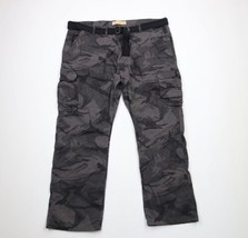 Vintage Wrangler Mens 44x30 Faded Baggy Wide Leg Camouflage Cargo Pants Gray - £44.57 GBP