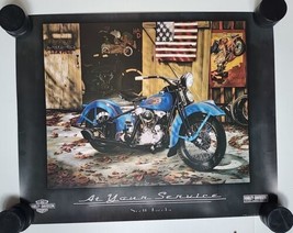2000 Harley Davidson Poster Print Scott Jacobs - At Your Service - £35.03 GBP