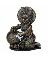 Baby Form Lord Krishna Stealing Butter Yogurt Collectible Figurine (Faux... - $491.15 MXN