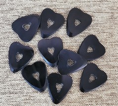 Buffalo Horn Set of 10 Unique Rare Heart Shaped Handmade Guitar Picks Pl... - £19.65 GBP