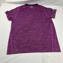 Russell Womens T-Shirt Purple Heathered Short Sleeves Crew Neck 2XL - £9.34 GBP