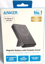 Anker - MagGo Magnetic Power Bank with Kickstand (10000mAh, 20W) Black OPEN BOX - £27.12 GBP