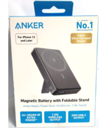 Anker - MagGo Magnetic Power Bank with Kickstand (10000mAh, 20W) Black O... - £26.63 GBP