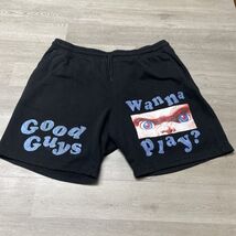 Good Guys Wanna Play Chucky Sweat Shorts Men's Size XL Horror Doll Gore ... - $14.84