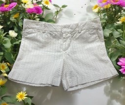 NWT Women&#39;s Banana Republic Size 2 Eyelet Lace Cotton Shorts White 4.5&quot; - £19.53 GBP