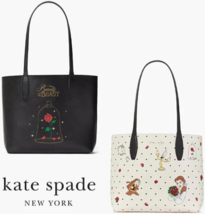 Kate Spade Disney Beauty &amp; The Beast White Leather Reversible Tote KE572 NWT FS - £113.94 GBP