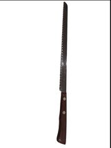 Flint Stainless Steel Waverly Edge USA 9.5  Inch Blade Wood Handle Serated - $164.82 MXN