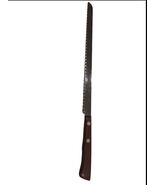 Flint Stainless Steel Waverly Edge USA 9.5  Inch Blade Wood Handle Serated - $12.52 CAD