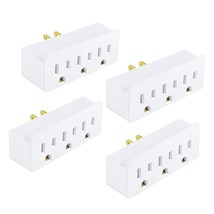3 Outlet Adapter Extender, 3 Way Grounded Plug Splitter, 1 To 3 Plug Out... - £17.25 GBP