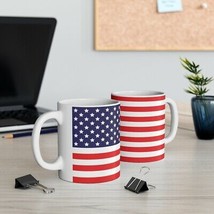 65 MCMLXV American USA Flag Print Ceramic Coffee Mug 11oz - £12.65 GBP