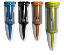 Brush T - Performance Golf Tees Blue, Black, Orange, Yellow, Combo Pack - £9.97 GBP