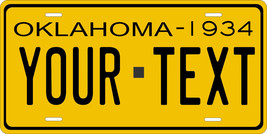 Oklahoma 1934 License Plate Personalized Custom Auto Bike Motorcycle Moped  - £8.78 GBP+