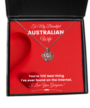 Necklace Birthday Present For Australian Wife - Jewelry Crown Pendant Gifts  - £39.58 GBP