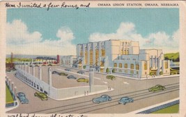 Omaha Union Station Nebraska NE 1942 Philip SD to Winfield KS Postcard D09 - £2.38 GBP