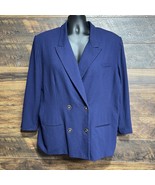 EN AVANCE VGt Blazer 24 Navy Double Breasted Notch Lapel Jacket Gold But... - $194.78 MXN