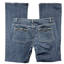 MICHAEL KORS Jeans Aqua Blue Mid Rise Straight Leg Cotton Women&#39;s Size 8 - £21.49 GBP