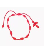 2 X Lucky Charms Rosary Red Bracelet, Pulsera Decenario, Cross Bracelet ... - $13.40 CAD