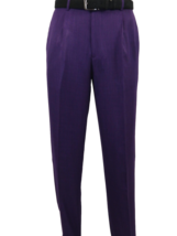Men&#39;s Slacks By Dreams 255-19 Purple Pleated Size 33-34 waist - £23.91 GBP