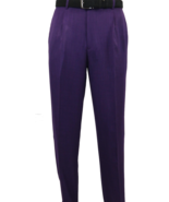 Men&#39;s Slacks By Dreams 255-19 Purple Pleated Size 33-34 waist - £24.04 GBP