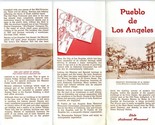 Pueblo De Los Angeles Brochure California State Historical Monument 1960&#39;s - $21.75