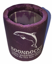 Boondocks Waterfront Dining Wilbur By The Sea Florida Koozie Cozy Vintage - $13.88