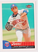 Johan Santana Minnesota Twins Pitcher 2007 Fleer Card # 142 Near Mint - $1.77