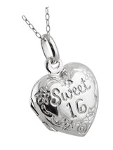 Sterling Silver Sweet 16 Birthday Heart - £71.97 GBP