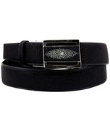 Mens Western Dress Belt Black Real Stingray Skin Leather Thin Casual Siz... - $101.99