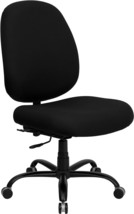 Big And Tall 400 Lb Rated Black Fabric Executive Swivel Ergonomic Office Chair - £302.27 GBP