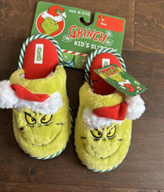 Grinch Toddler Kids Size M 11/12 Grinch Green Christmas Holiday Mule Sli... - $26.97