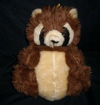 10&quot; Vintage 1982 Lugene Corp Brown &amp; Tan Baby Raccoon Stuffed Animal Plush Toy - £22.54 GBP