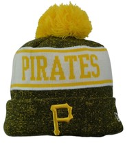 Pittsburgh Pirates New Era MLB Knit  Banner  Cuffed Beanie Logo Pom Winter Hat - £18.64 GBP