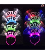 20 Pcs Lot 2019 New Year Party LED Flashing Headband Light Up Hair Band ... - £28.60 GBP