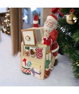 Lenox Holiday Village Cookie Jar Musical Candy Boxed VIDEO Santa Claus C... - £66.48 GBP